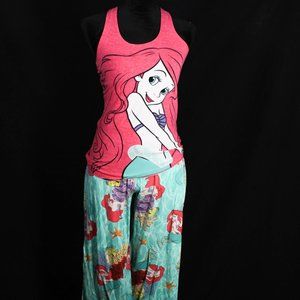 Disney The Little Mermaid Tank and PJ Pant Set Small Top Med Bottom